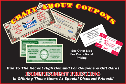 Discount Coupons and Gift Cards