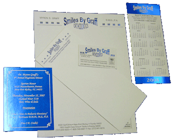 MATCHING FOIL STATIONERY, CALENDARS & INVITATIONS