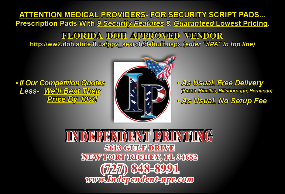 Counterfeit Proof, Security Prescription Pads