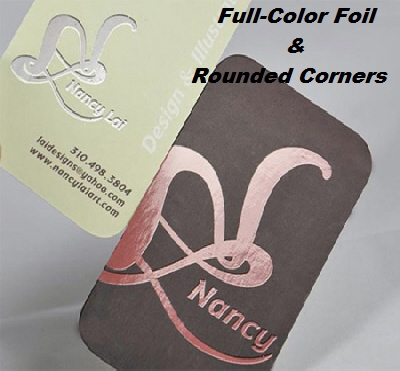 Full Color Foil & Rounded Corner Business Cards